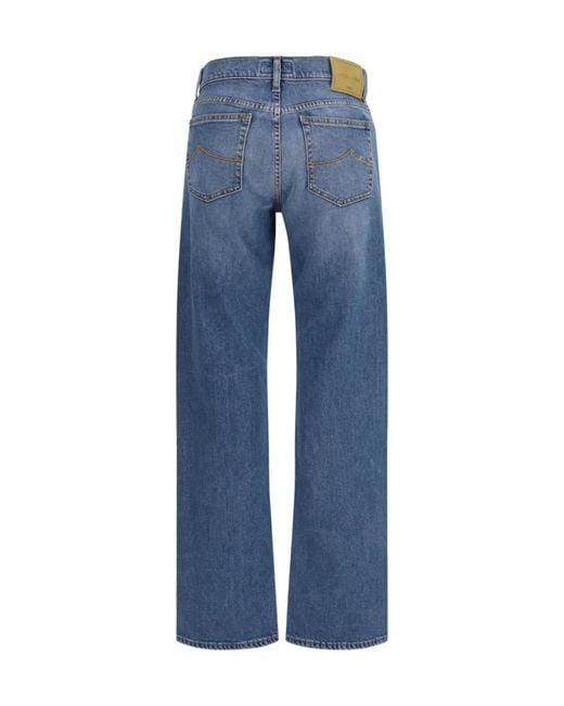 Jacob Cohen Blue Claire Mid-Rise Straight Jeans