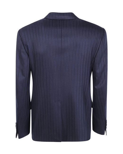 Tom Ford Blue Two-Piece Set: Long-Sleeve Suit Jacket And Trousers for men