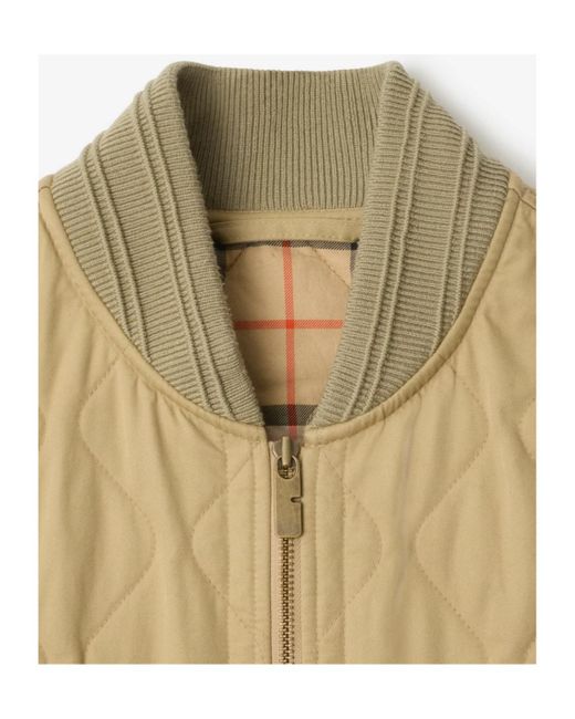 Burberry Natural Quilted Gabardine Gilet for men