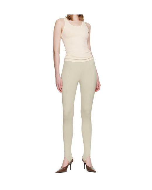 Wardrobe NYC Natural Opaque Footed Leggings