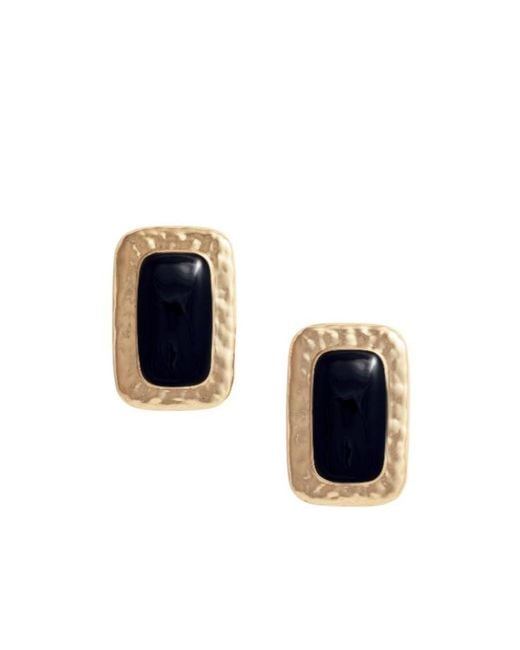 Self-Portrait Blue Large Mottled Earrings