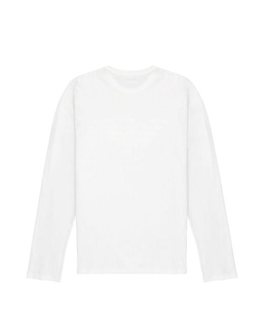 Armani Jeans White T-Shirt With Round Neck And Long Sleeves for men