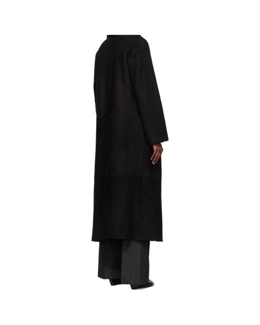 Nour Hammour Black Birthday Merinos Shearling Coat