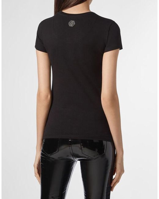 Philipp Plein Black Logo Details T-Shirt