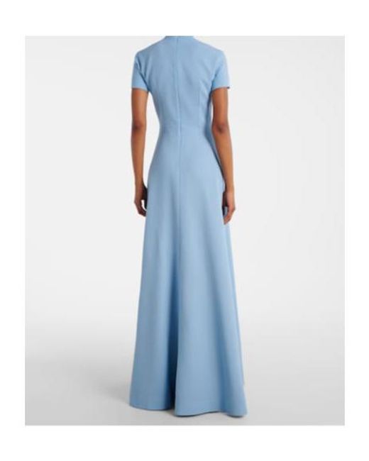 Emilia Wickstead Blue Malinda Wool Crêpe Gown