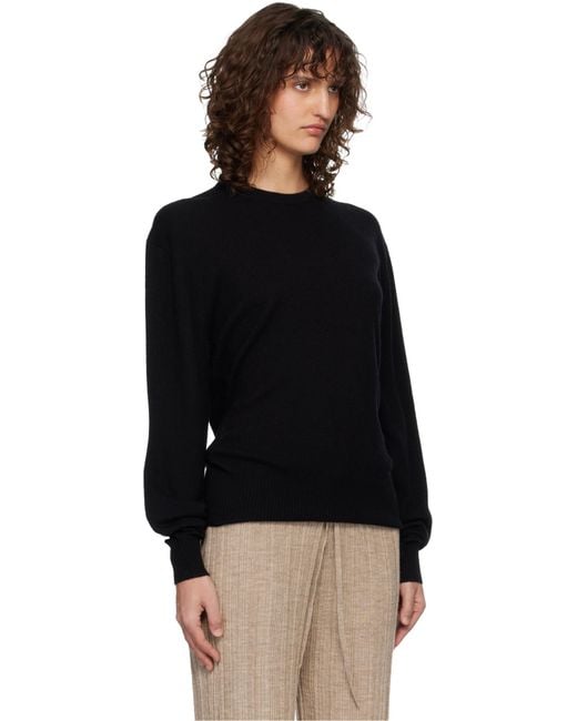 Totême  Black Totême Round Neck Knitted Jumper