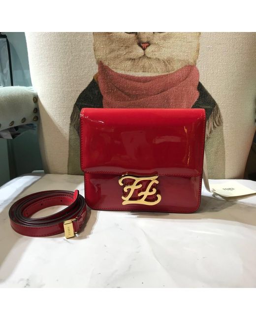 Fendi Red Karligraphy Shoulder Bag