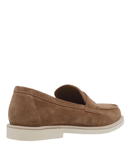 Brunello Cucinelli Brown Slip-On Flat Loafers for men