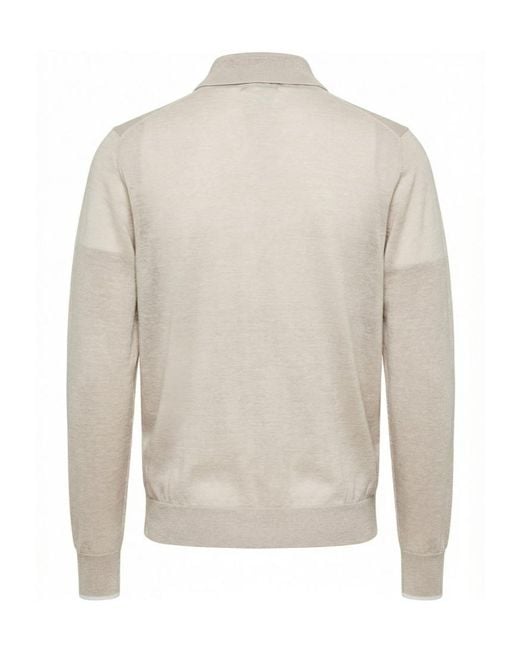 Peserico White Crewneck Jumper for men
