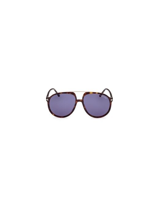 Tom Ford Purple Eyewear Archie Pilot Frame Sunglasses for men