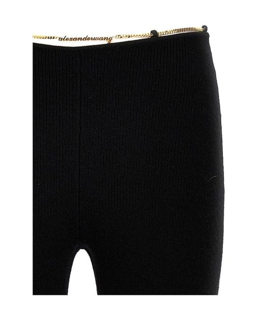 Alexander Wang Black Ribbed Bootcut Pants