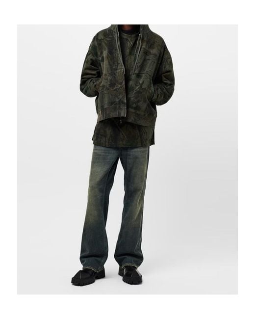Balenciaga Green Bal Sports Logo Zip Hoodie for men