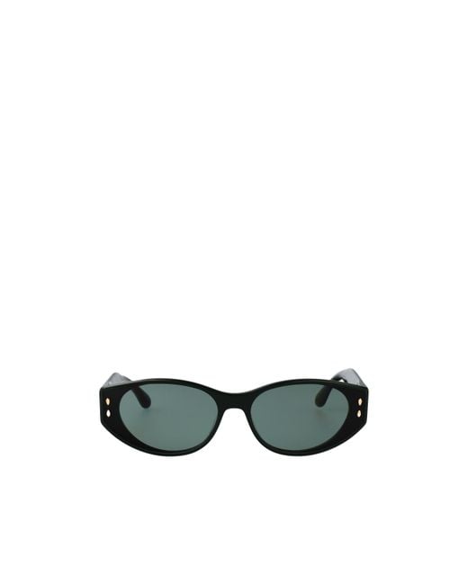 Isabel Marant Green Oval Frame Sunglasses