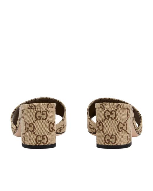 Gucci Natural Horsebit Slide Sandals