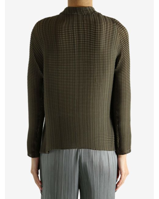 Issey Miyake Green Wooly Pleats 58 Shirt