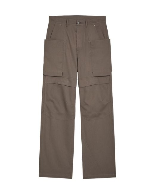 Rick Owens Brown Olid-Color Cargo Pants for men