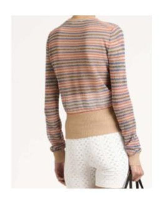 J.W. Anderson White Striped-Pattern Sweater