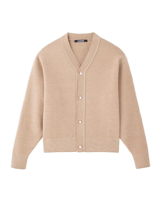 Jacquemus Natural Le Cardigan With Buttons for men