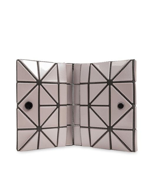Issey Miyake White Geometric Panel Wallet