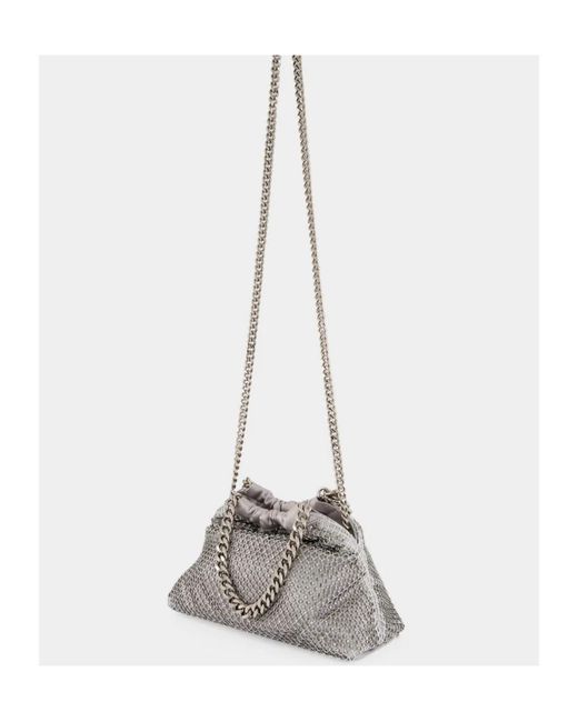 Stella McCartney Gray Mini Falabella Chain Shoulder Bag
