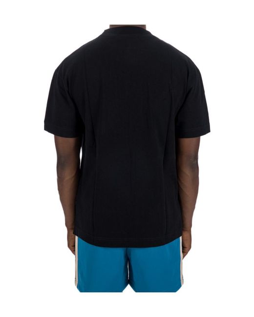 Palm Angels Black Palm Tree Printed Crewneck T-Sihrt for men