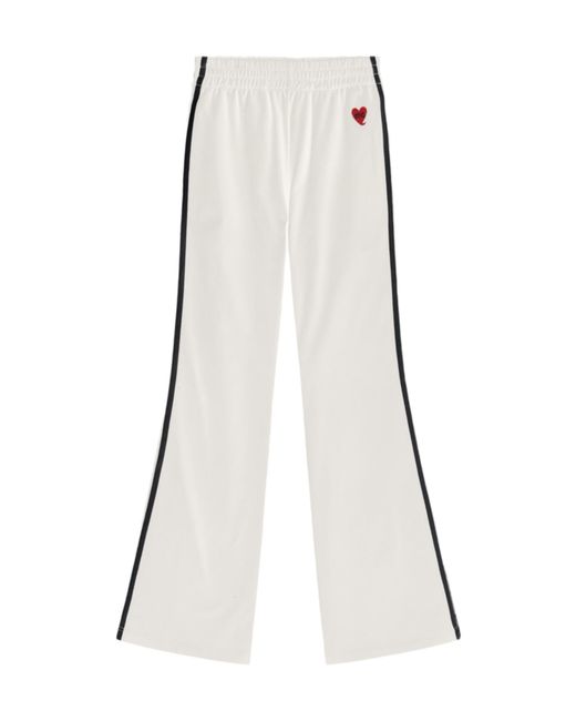 Marissa Chiara White Heart Pattern Sweatpants