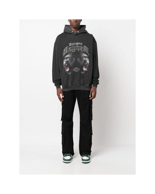 Represent Blackletter-Print Cotton Hoodie for men