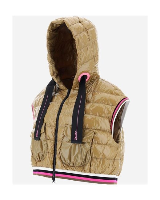Herno Metallic Glossy Zip-Up Padded Vest