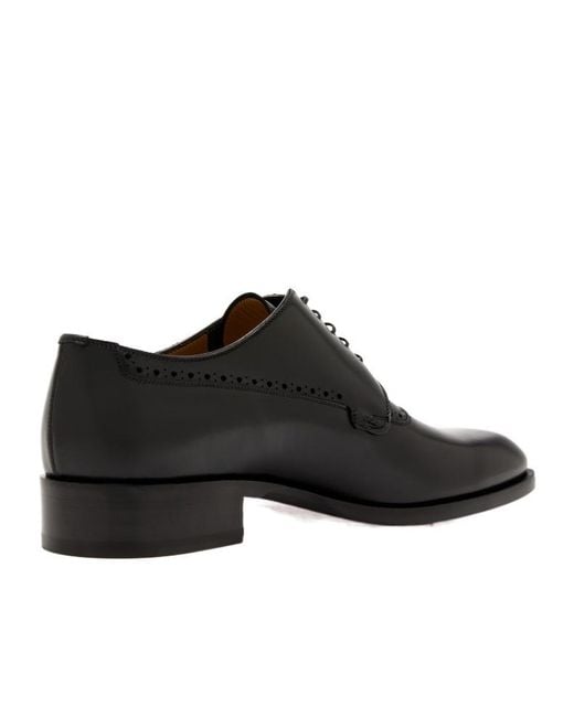 Christian Louboutin Black Brogued Derby Shoes for men