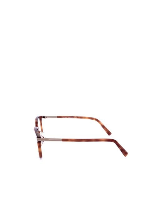 Zegna White Rectangular Glasses And Frames for men