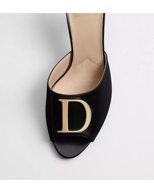 Dior Black Initials Heeled Slide