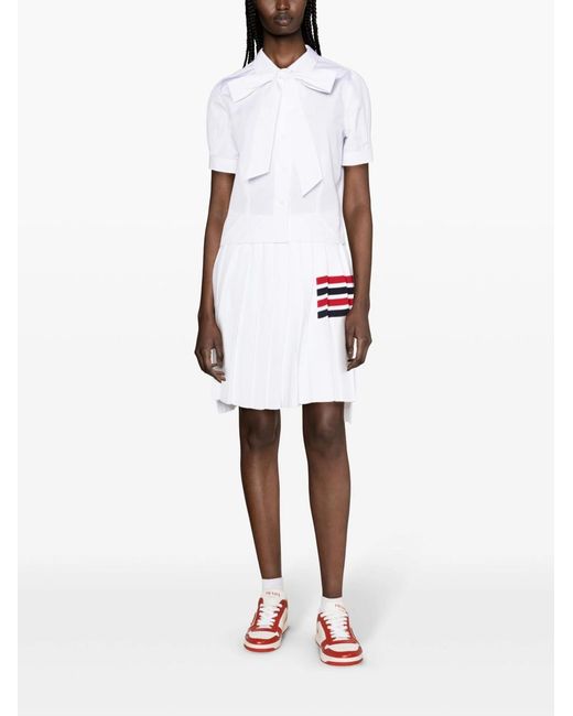 Thom Browne White Shirt With Decoration