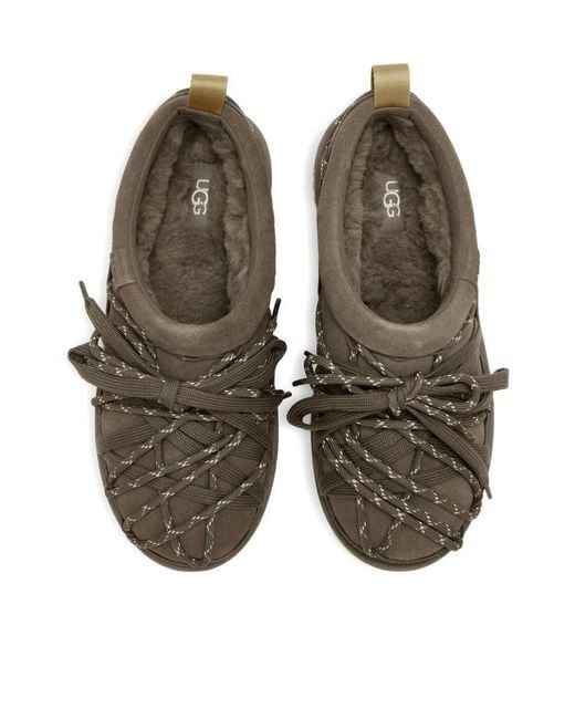 Ugg Brown Tasman Wovened Lace-Up Sandals