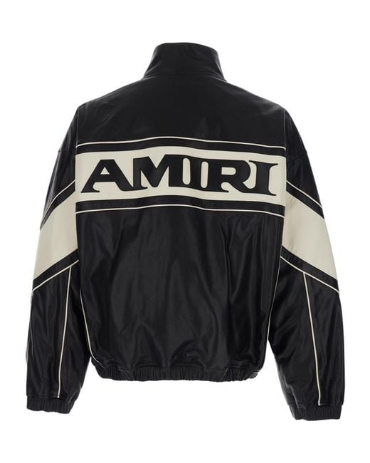 Amiri Black Leather Jacket for men