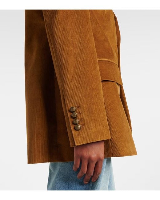 FRAME Brown Single-Breasted Blazer