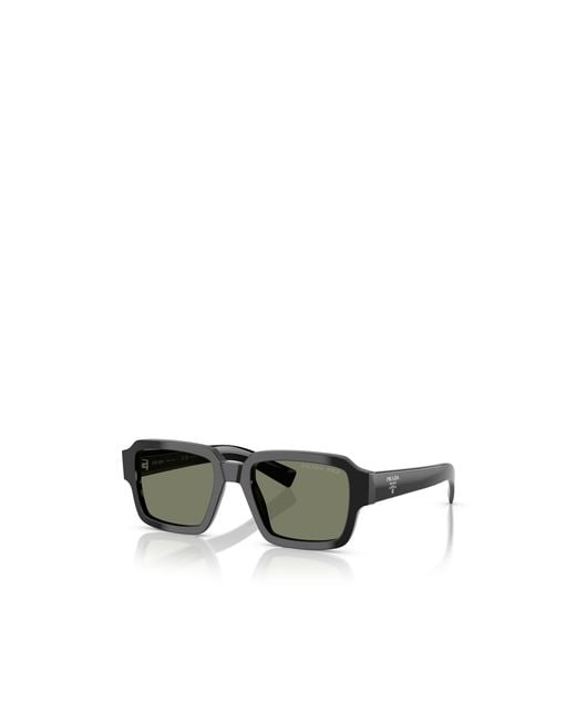 Prada Green Eyewear Square Frame Sunglasses for men