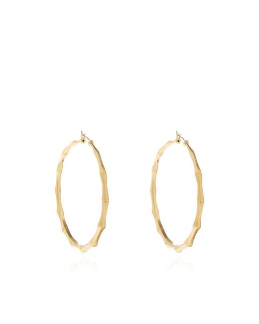 AllSaints Metallic Textured Hoop Earrings