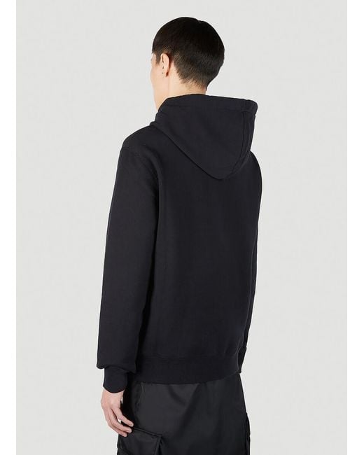 Lanvin Black Curb Lace Hoodie for men
