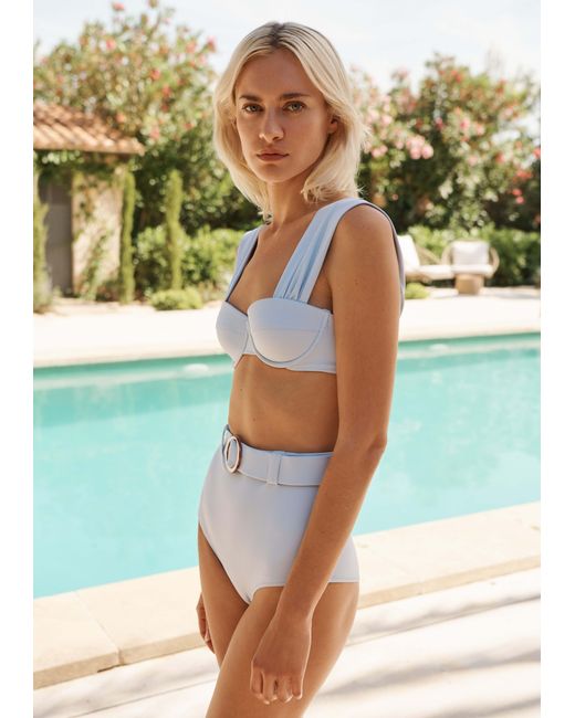 Evarae Blue Bow Bikini Blouse