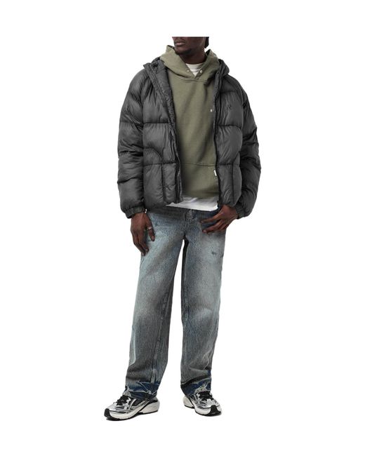 Represent Gray Solid Color Down Jacket for men