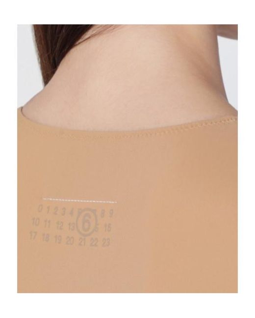 MM6 by Maison Margiela White Skin-Tone Bodysuit