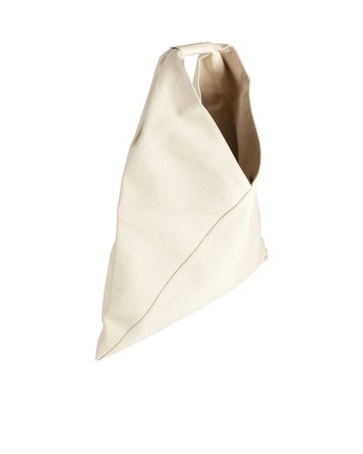 MM6 by Maison Margiela Natural Large Solid-Color Tote Bag
