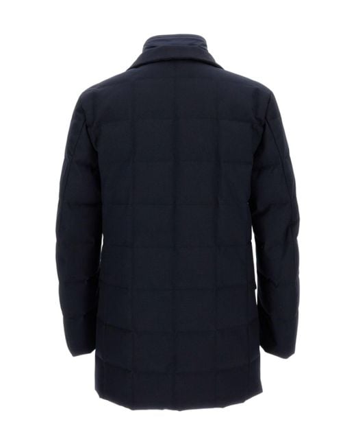 Fay Blue Quilted Padded Coat for men