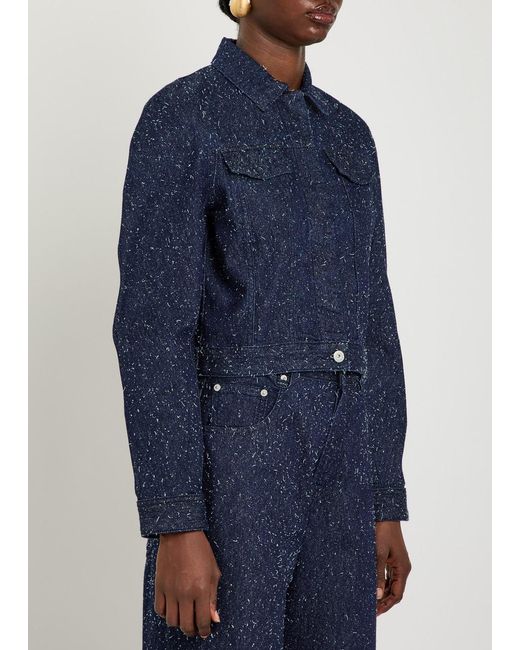 Jacquemus Blue La Veste De-Nimes Ovalo Denim Jacket
