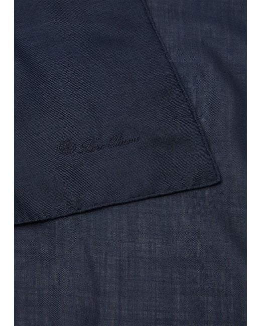 Loro Piana Blue Signature Stole
