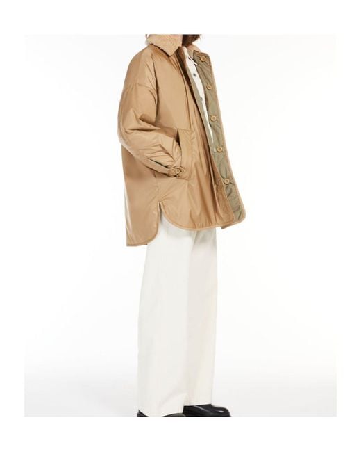 Weekend by Maxmara Natural Shearling-Collar Jacket