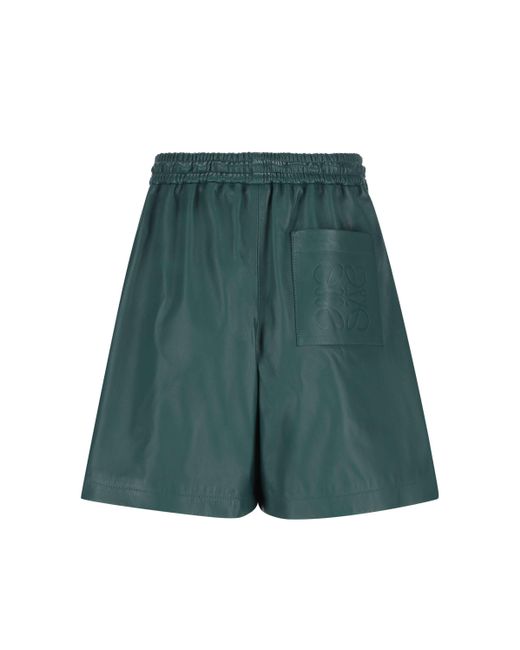 Loewe Green Elasticated-Waist Drawstring Shorts
