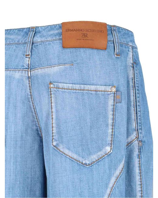 Ermanno Scervino Blue Wide Jeans