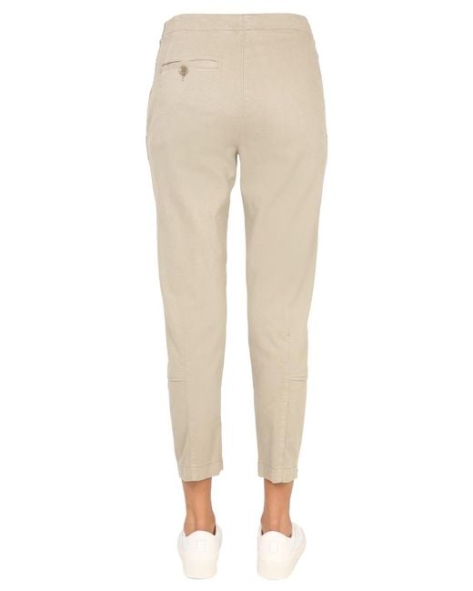 Aspesi Natural Frank Straight Leg Cropped Pants