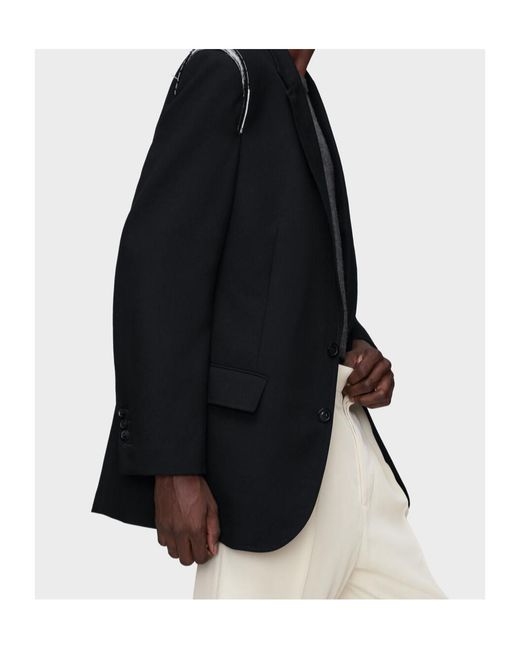 Maison Margiela Black Single-Breasted Tailored Blazer for men